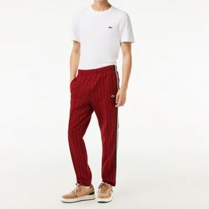 LACOSTE MEN'S PARIS MONOGRAM JACQUARD SWEATPANTS